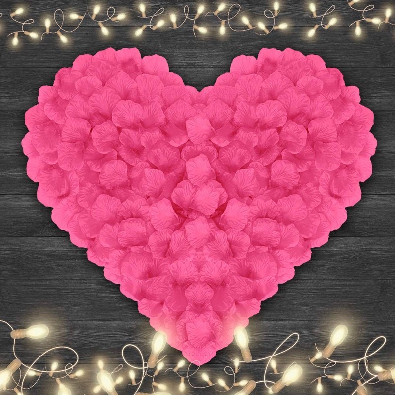 VKshop 4500 Pack Pink Rose Petals,Artificial Roses Flower Petals for Romantic Night,Valentine's and Weddings - Image 2